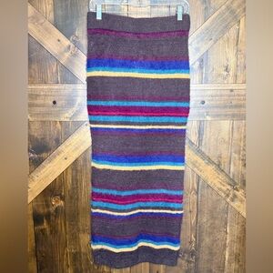 New Tasha Polizzi Western Striped Native Blanket Southwestern Midi Knit Skirt S